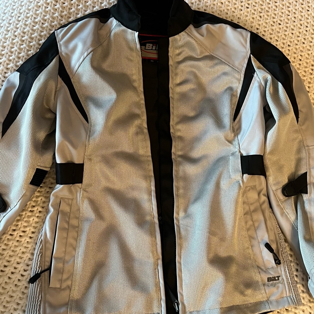 BILT Silver and Black Motorcycle Jacket